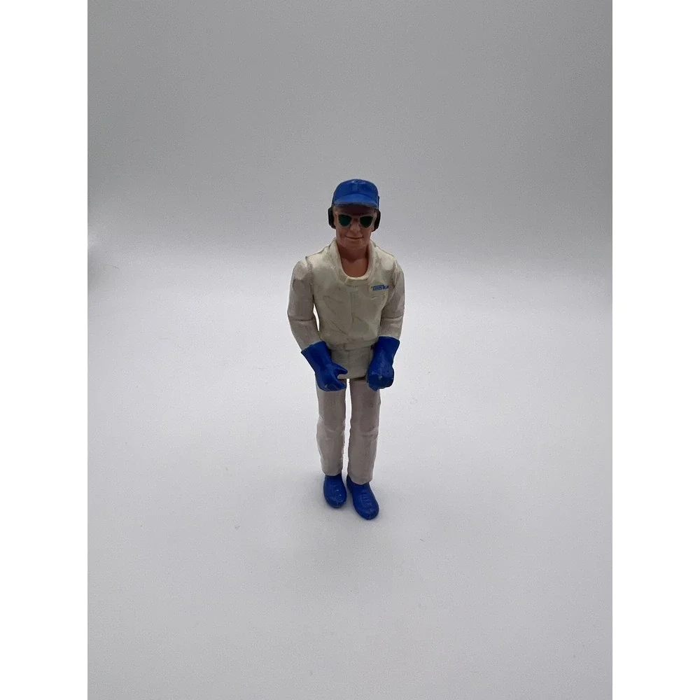 Vintage Tonka Play Toys Driver/Mechanic White Uniform Glasses Posable Figure '70
